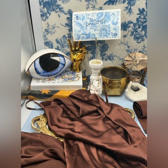 🆕 BRONX & BANCO 🧿 NWOT Leo Chocolate Brown Silk-Blend Maxi Dress, Sz M US 6 - Picture 13 of 15